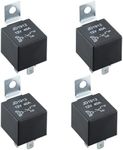 JD1912 Automotive Relay with Iron Bracket 12V 40A 4-Pin for Cars Trucks Vans Motorcycles Boats Switches Diesel Engines Starters (Pack of 4)