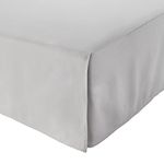 Amazon Basics Pleated Bed Skirt - King, Light Grey