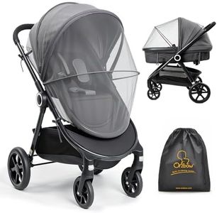 Orzbow Mosquito Net for Stroller | Universal Baby Bug Net for Strollers, Car Seats, Bassinets, Cradles, Mini Cribs, Breathable & Foldable Mosquito Cover with Travel Bag, Baby Summer Essentials, Grey