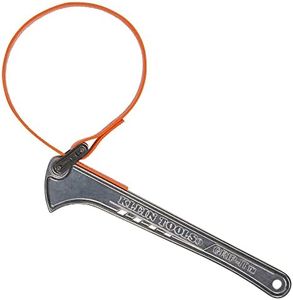 Klein Tools S12HB Strap Wrench, Adjustable Grip-It Strap Wrench Adjusts 1-1/2 to 5-Inch, 12-Inch Handle