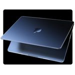 EooCoo [Ultra Thin Armor] Compatible with MacBook Air 15 inch Case 2024 2023 Release M3 M2 A3114 A2941, [100% Match Midnight][Anti-Fingerprint] Protective Hard Shell&Keyboard Skin, Midnight Clear