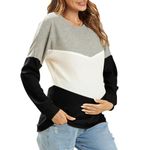 IFFEI Womens Maternity Tops Nursing Breastfeeding Tank T-Shirt Long Sleeve Blouses Clothes Black M