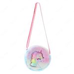 Tickles Unicorn Printed Soft Fabric Fur Sling Bag for unisex-child (Size: 16 cm; Color: Multicolor)