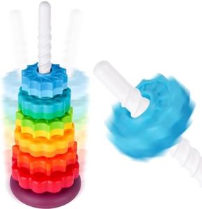 NiToy Rainbow Tower Spinning Wheel Stacking Toy