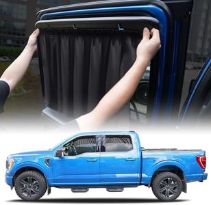 [2025 Upgraded] Weektic Car Curtains for 2021 2022 2023 2024 2025 Ford F150 SuperCrew | Drive-Safe Car Side Window Sun Shade Block 99% UV & Protect Privacy, Easy to Install Without Damage, Black 4pcs