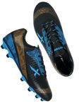 Vector X Dazzle X Football Shoe/Studs (Black-Blue-Gold, 8)