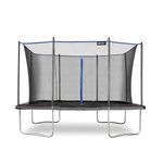 Plum Play Outdoor Rectangular Trampoline with Satety Enclosure to Seperate the Jumper From the Coated Springs - Weather Protected Thick Foam Pads - Max user weight from 100kg (8 x 12ft)