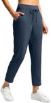 G Gradual Pants for Women High Waisted Golf Pants 2 Deep Pockets 7/8 Ankle Sweatpants for Athletic Travel Dressy Casual, Navy, Large