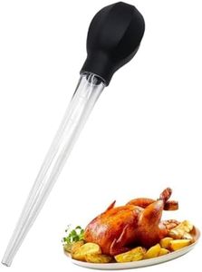 Turkey Baster,Plastic Baster, Syringe Baster for Thanksgiving Meat,Cooking,BBQ,Baking,Kitchen,Fish Tank Cleaning,30ML Heat Resisting Strong Suction Meat Baster (Black)