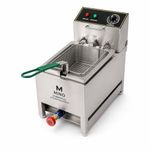 MINO COMMERCIAL Deep Fryer, Stainless Steel, 8 Liter, Electric and Gas, for Restaurant and Commercial Kitchen Use