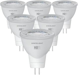 LED MR11 Reflector Light Bulb with Gu4 Base, 3Watt, 12 Volts, 280 Lumens, 4000K (Neutral White), 25W Halogen Equivalent Replacement, 35 Degree Beam, NOT Dimmable, 6 Pack