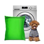 Pet Laundry Bag,Isolate Animal Hair to Prevent Blocking the Washing Machine, Jumbo Size Wash Bag Ideal For Dog Cat Horse Rabbit,Reusable Pet Hair Remover for Washing Machine and Laundry (Green)