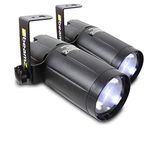 BeamZ LED Pinspot Party Lights Pair, 6W Compact White LED Spotlights, Professional DJ & Disco Stage Lighting with Narrow Beam Angle, Lightweight Venue Lights for Events & Performances