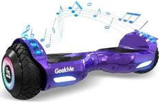 GeekMe Hoverboards 6.5 Inch Dual Motor Wheels, Self Balancing Hoverboards With LED Light, Smart Bluetooth, Self-balancing System, Suitable for Children and Adults, Gifts for Children