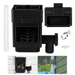 Rain Barrel Diverter Kit, Rain Water Collector System Downspout Diverter for Rain Barrel for Standard 2x3 or 3x4 Inch Gutter Downspouts (Black)