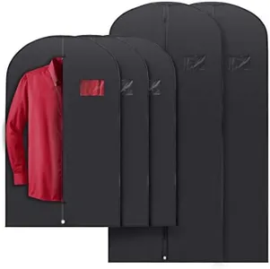 Hanging Garment Bags for Storage and Travel – Suit Bag, Dress Shirt, Coat and Dress Cover with Window and Zipper Set