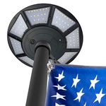 enrybia Solar Flag Pole Light Outdoor Dusk to Dawn, 120 led Light, Super Bright Flag Pole LED, for Most 15 to 25 Ft In-Ground Flag Poles, Fits 0.5" Wide Flag Ornament Spindles (Black)