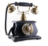 Vintage Victorian Old Classic Brass Telephone Non-Working Landline Phone - Only for Decor