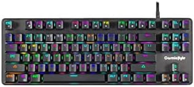 Cosmic Byte CB-GK-16 Firefly Per-Key RGB TKL Mechanical Keyboard with Swappable Outemu Blue Switch, Macros, Software (Black)
