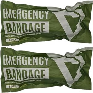 CareTac 6" Israeli-Style Emergency Trauma Compression Bandage – Elastic Pressure Wound Dressing, Sterile & Vacuum-Sealed for Bleed Control, Combat, Tactical First Aid Kit, Medical IFAK, & Military 2pk