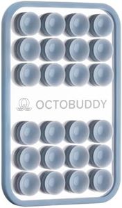 OCTOBUDDY Mirror - OG Suction Cup Phone Mount - Silicone Suction Grip Mobile Holder with Built-in Mirror - Hands-Free Selfies and Videos - Content Creator Accesory - 2.6″ x 3.9″, Baby Blue
