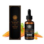 100% Pure Carrot Seed Oil for Massage, 30ml Carrier Oil - Carrot Seed Oil for DIY, 1oz Base Oil - Carrot Seed Oil for Candle Making