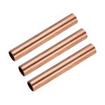 sourcing map Copper Round Tube, 15mm OD 1mm Wall Thickness 100mm Length Straight Pipe Tubing 3 Pcs