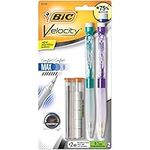 BIC Velocity Max Mechanical Pencils, With Colourful Barrel, Medium Point (0.7 mm), 2-Count Pack Mechanical Pencils With Erasers and Lead Refills