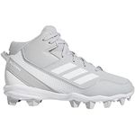 adidas Kids' Icon 7 Mid Baseball Cleats, Team Light Grey-white, 10 Big Kid