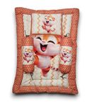 BETHAKJI KidsBed New Born Bedding Set with Pillow & Bolsters Cotton Bedding | Toddlers Bed | Gadda Set | Infants | Boys & Girls That Includes a Neck Pillow and Two Pillows (Orange Cat)