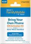 Walmart Family Mobile 3-in-1 SIM Card Starter Kit (by T-Mobile)