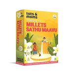 TOTS AND MOMS Multigrain Millet Cereal - Millet Sathu Maavu 200G | No Sugar No Salt | Made With 4 Millets, Pulses & 15% Dry Fruits, No Preservatives - Porridge Mix For Kids