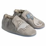 Robeez Baby Boys and Unisex Soft Soles Slip-Resistant Crib Shoes Slippers for Infant and Toddler, 0-24 Months, Ramsey Grey, 18-24 Months Toddler