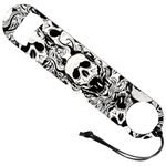 GLOBLELAND Human Skeleton Art Stainless Steel Bottle Opener with PU Leather Cord Beer Bottle Opener Flat Bottle Opener Heavy Duty Bar Funny Bartender Opener for Home Kitchen Bar Restaurant, 7inch