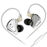 Yinyoo KZ ZSX 5BA + 1DD IEM Earphones Hybrid Earphones,KZ Headphones 1Dynamic and 5Balanced Armature Drivers In Ear Stereo Earbuds with 3.5mm Plug (With Mic, Black)