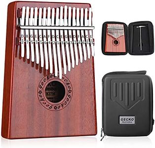 GECKO Kalimba 17 Keys Thumb Piano with Waterproof Protective Box, Tune Hammer and Study Instruction, Portable Mbira Sanza Finger Piano, Meditation Sound, Gift for Kids Adult Beginners Professional