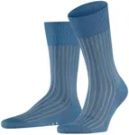 FALKE Men's Shadow Striped Dress Socks, Blue (Sky Blue 6868), 11-12