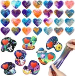 28pcsValentines Day Gift-Galaxy Slime with Cards-Stress Relief Fidget Toys for Kids & Valentine,Gifts for Valentine's Party Favor,School Classroom Rewards