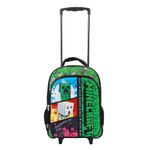 Minecraft Create Explore Survive Kids 16" Rolling Backpack with Retractable Handle