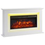 FLAMEKO Savannah Electric Fireplace with 128cm/50" surround and Realistic Flame Effect Heater White Multiple Colours Available