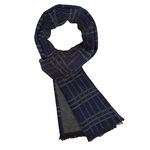 Justay Sowarm Winter Mens Scarf Cashmere Feel Scarves Warm Soft Fashion Business Plaid Scarf Gifts for Men