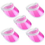 The Glowhouse - Pack of 5 Sunvisors - Premium Quality Sun Visors (Pink)