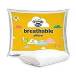 Silentnight Healthy Growth Breathable Pillow - Kids Pillow with Mesh Sides for a Refreshing Nights Sleep - Cotton, Anti Bacterial and Machine Washable, White