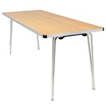 Office Needs Direct Gopak Contour Rectangular Folding Table Beech 1830x685x698mm (LxWxH) Size 5 Adult