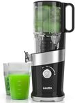 Aeitto Juicer Machines, 4.9" Extra Large Feed Chute for Whole Fruits and Vegetables, Cold Press Juicer, Slow Masticating Juicer Easy to Clean, Double Strainers, Self Feeding, High Juice Yield