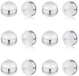 DELECOE 12pcs Silver Soft Silicone Earring Backs for Studs Silver Belt Rubber Earring Backs Replacements Hypoallergenic Safety Plastic Earring Back for Studs Earring Hoops Fish Hook