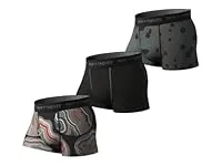 Pair of Thieves Super Fit Men’s Trunks, 3 Pack Underwear, AMZ Exclusive, Gray/Black Mixed Design, Medium