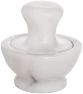 HIC Kitchen HIC Mortar and Pestle Set, 4-Inch, Mushroom, Marble