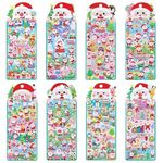 Crackles Kawaii Stickers Set – Set of 4 Christmas Themed Santa and Items Stickers, DIY 3D Puffy Stickers for Boys & Girls, Aesthetic Sticker, Cute Stickers, Self Adhesive Stickers Set (Pack of 4)