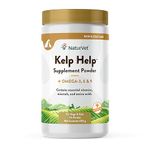 NaturVet Kelp Help Plus Omegas for Dogs and Cats, 1 lb Powder, Made in USA